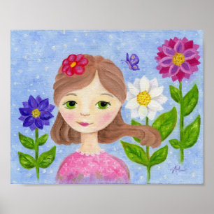 Flower Garden Girl art print