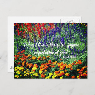 Flower Garden Goodness Inspirational Quote  Postcard