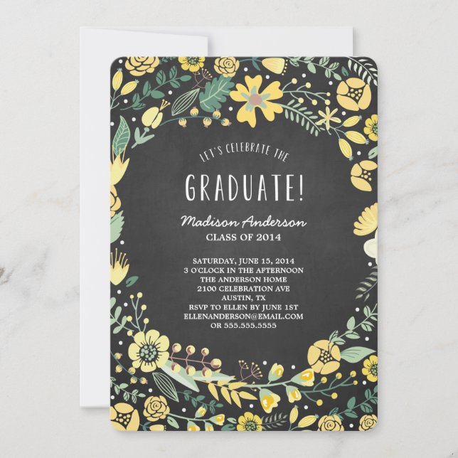 Flower Garden | Graduation Party Invitation (Front)