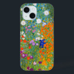 Flower Garden | Gustav Klimt iPhone 15 Case<br><div class="desc">Flower Garden (1905-1907) by Austrian artist Gustav Klimt. Original fine art painting is oil on canvas featuring a bright abstract landscape of colourful flowers. 

Use the design tools to add custom text or personalise the image.</div>