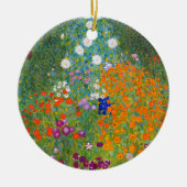 Flower Garden | Gustav Klimt Ceramic Ornament (Front)