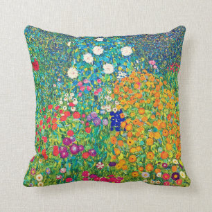Flower Garden, Gustav Klimt Cushion