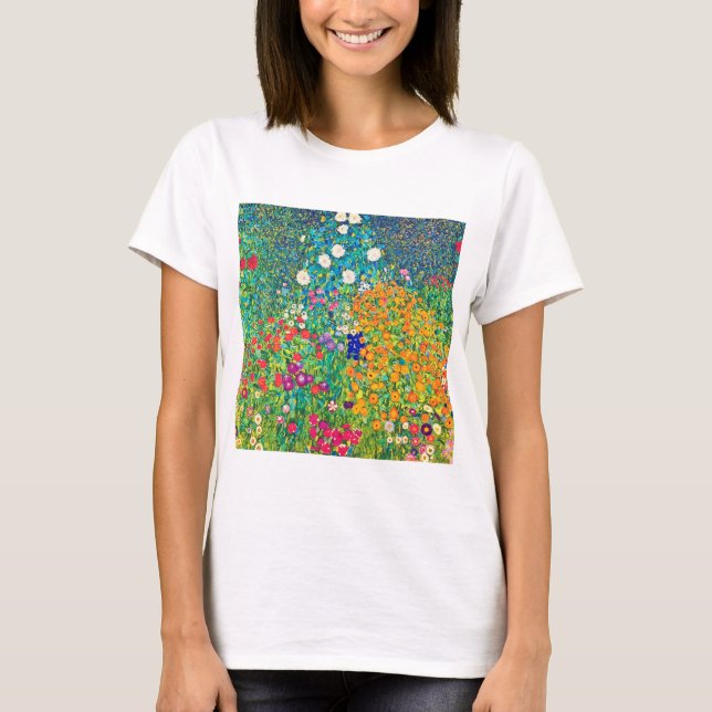 Flower Garden, Gustav Klimt T-Shirt (Front)
