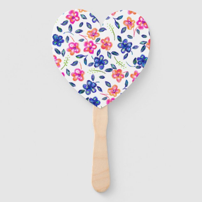 Flower Garden Hand Fan (Front)