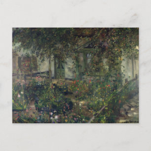 Flower garden in bloom, 1904 postcard