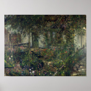 Flower garden in bloom, 1904 poster