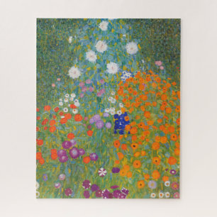 flower+garden+klimt+gustav+cottage jigsaw puzzle