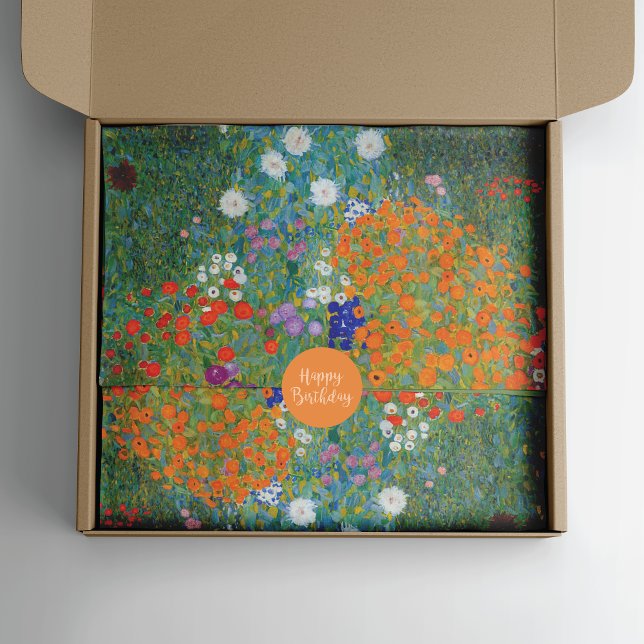 Flower Garden Landscape Gustav Klimt Tissue Paper (Creator Uploaded)