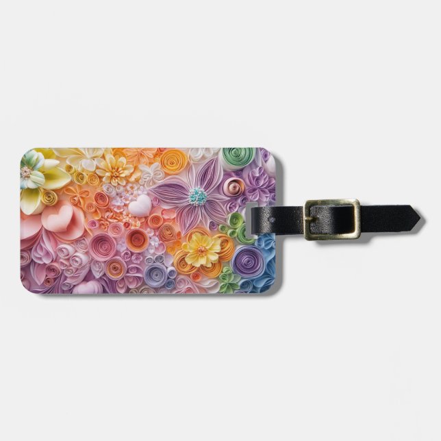 Flower garden luggage tag (Front Horizontal)