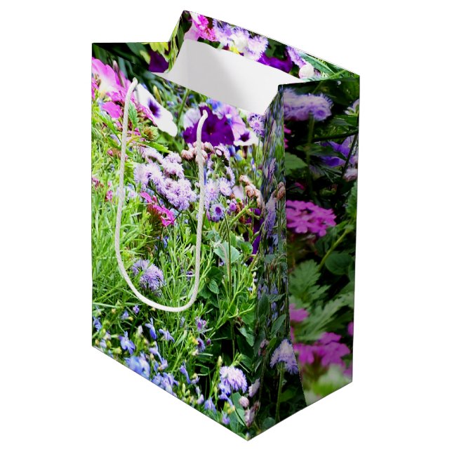 Flower Garden Medium Gift Bag (Front Angled)
