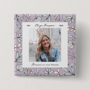 Flower Garden Memorial 15 Cm Square Badge