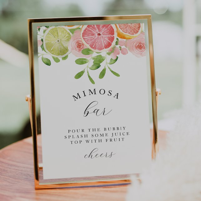 Flower Garden "Mimosa Bar" Bridal Shower Sign (Creator Uploaded)