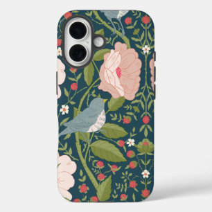 Flower Garden Moris William Floral Bird Botanical  iPhone 16 Case