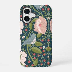 Flower Garden Moris William Floral Bird Botanical iPhone 16 Case