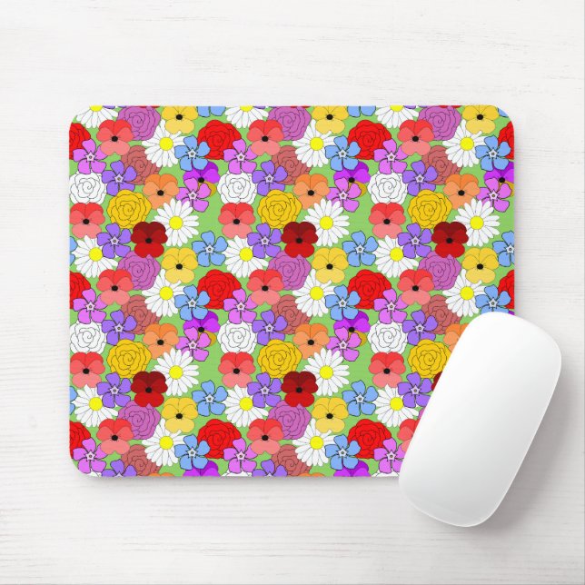 Flower Garden  Mouse Pad (With Mouse)