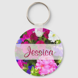 flower garden Name Key Ring