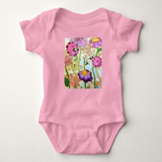 Flower Garden One- piece for Baby Baby Bodysuit