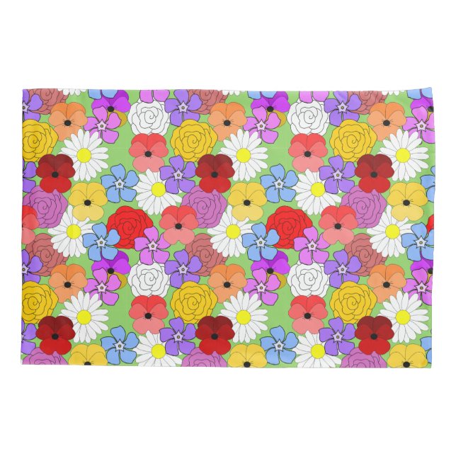 Flower Garden  Pillowcase (Back)