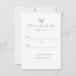 Flower Garden Pink Roses Wedding RSVP Card