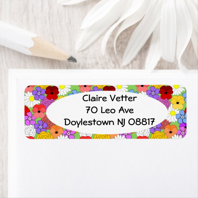 Flower Garden  Return Address Label (Insitu)