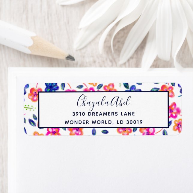 Flower Garden Return Address Label (Insitu)