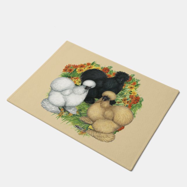 Flower Garden Silkies Doormat (Angled)