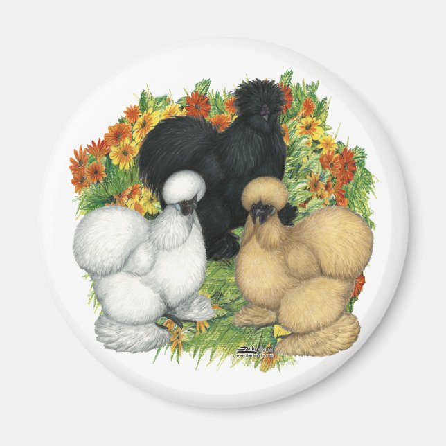 Flower Garden Silkies Magnet (Front)