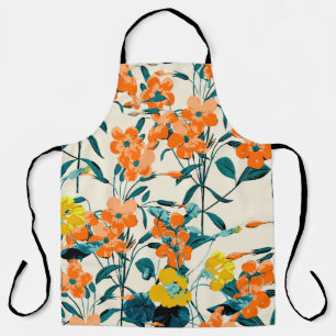 Flower Garden. Small Cute Florals and Branches Swe Apron