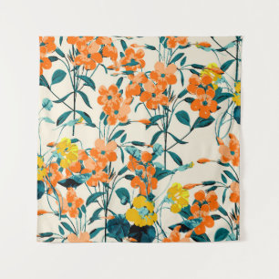 Flower Garden. Small Cute Florals and Branches Swe Tapestry