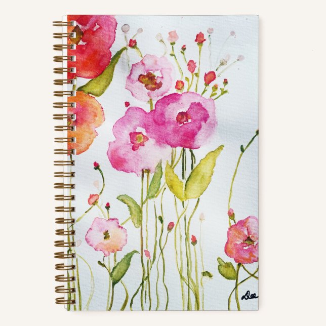 Flower Garden Spiral Notebook  (Front)