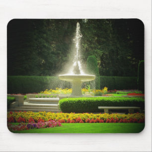 Flower Garden Spraying Fountain Mouse Pad