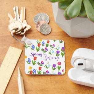 Flower Garden Spring Has Sprung Key Ring