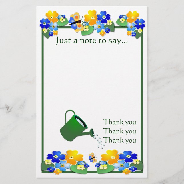 Flower Garden ~ Stationary Stationery (Front)