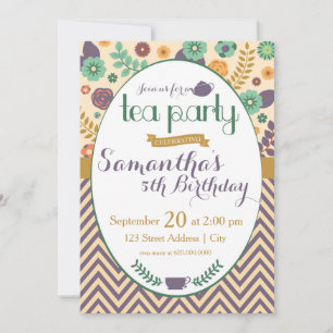 Flower Garden Tea Party Invitation