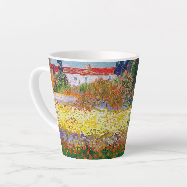 Flower Garden, Van Gogh Latte Mug (Left Angle)