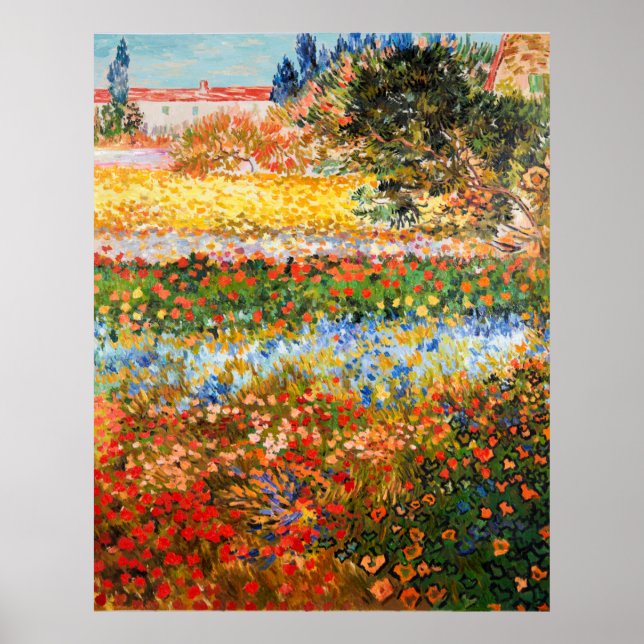 'Flower Garden' Vincent van Gogh. Poster (Front)