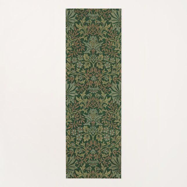 Flower Garden Vintage Ornament Illustration Yoga Mat (Front)