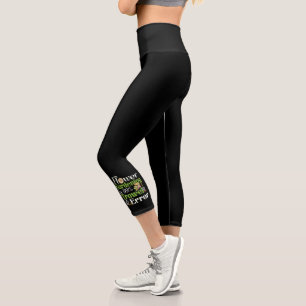 Flower Gardening Trowel Error - Gardener Pun Capri Leggings