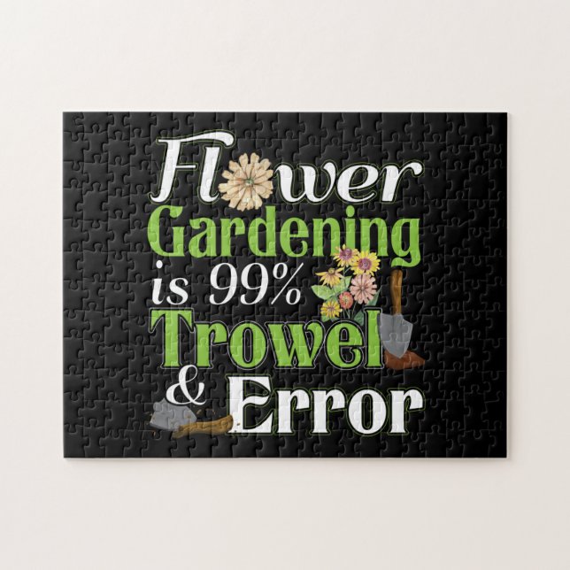 Flower Gardening Trowel Error - Gardener Pun Jigsaw Puzzle (Horizontal)