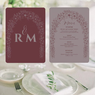 Flower Gate Red Arch Wedding  Menu