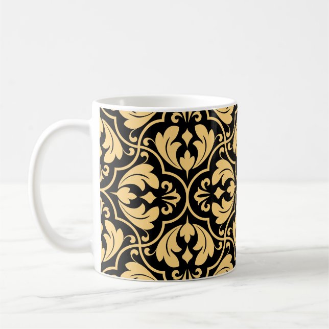 Flower geometric pattern. Seamless vintage backgro Coffee Mug (Left)