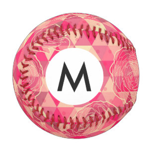 Flower geometrical pattern baseball