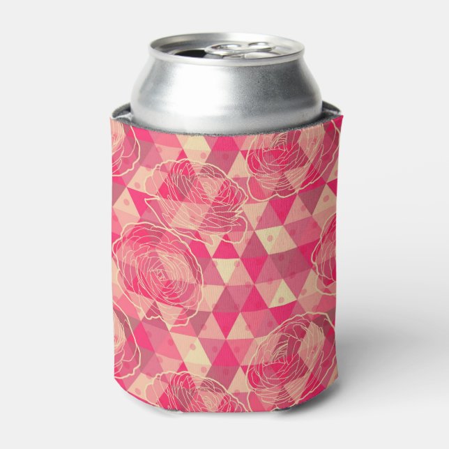 Flower geometrical pattern can cooler (Can Front)