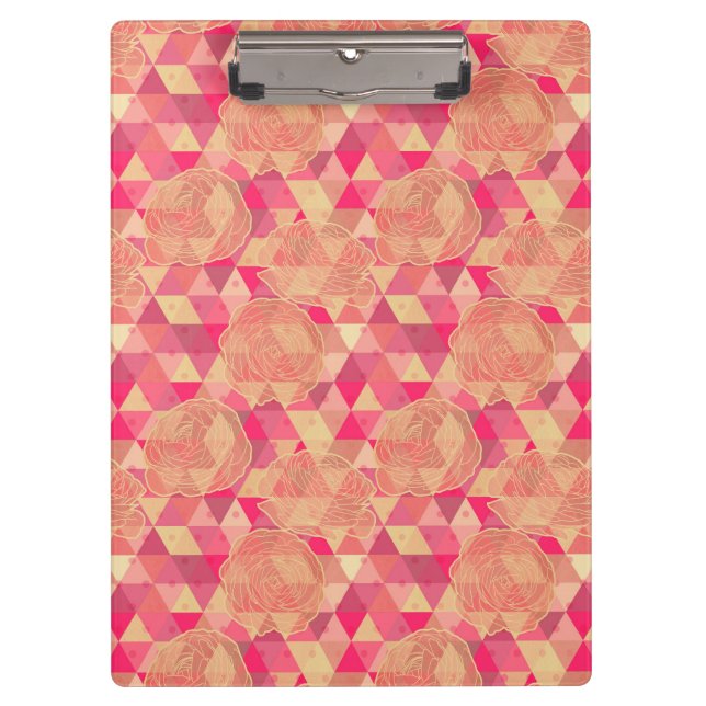Flower geometrical pattern clipboard (Front)