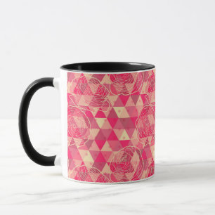Flower geometrical pattern mug