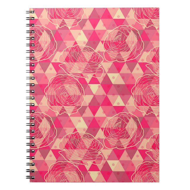 Flower geometrical pattern notebook (Front)