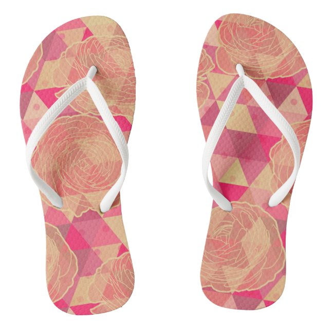 Flower geometrical pattern thongs (Footbed)