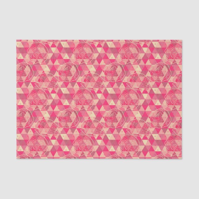 Flower geometrical pattern tissue paper (Front)