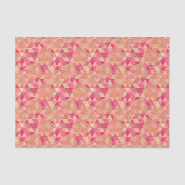 Flower geometrical pattern tissue paper (Front)