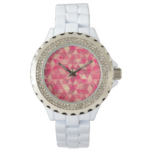 Flower geometrical pattern watch